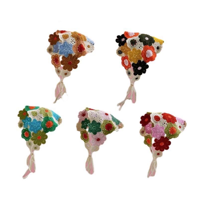 French Flower Knitted Head Cover - Hatopia