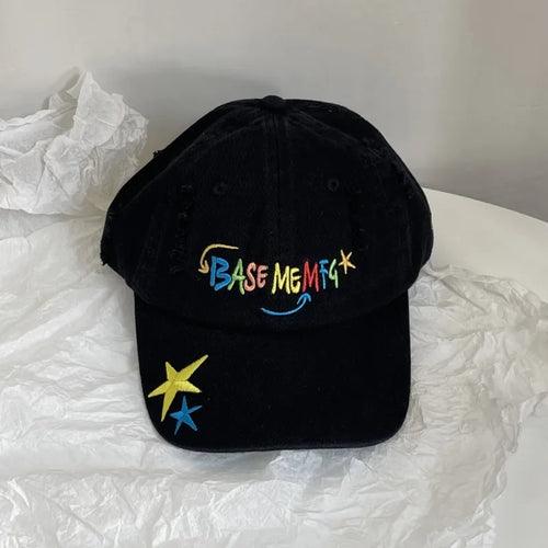 Y2k Star Embroidery Baseball Caps - Hatopia