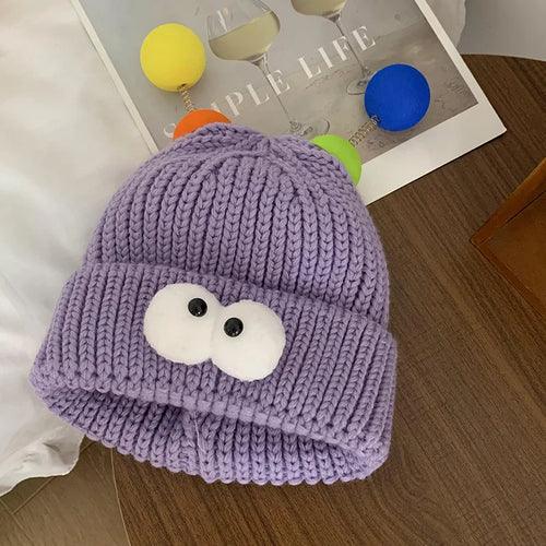 Cartoon Big Eyes Party Beanies - Hatopia