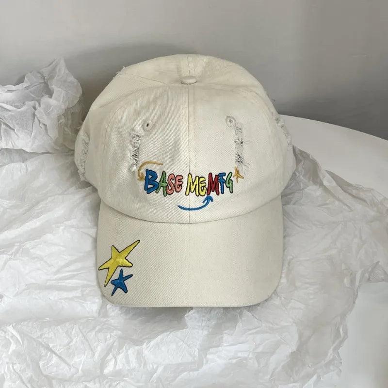 Y2k Star Embroidery Baseball Caps - Hatopia