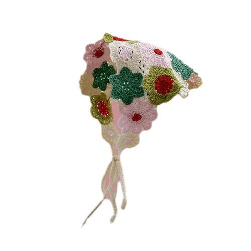 French Flower Knitted Head Cover - Hatopia