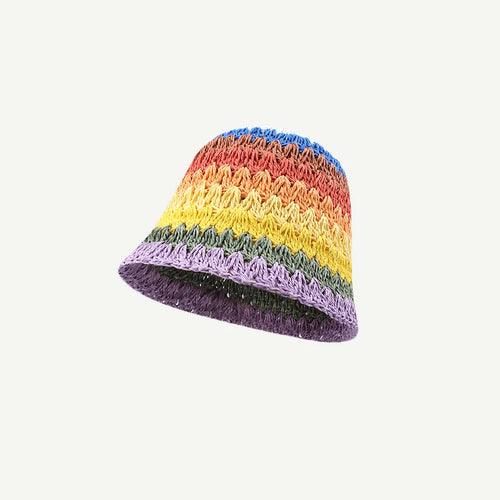 Handmade Crochet Striped Bucket Hat - Hatopia