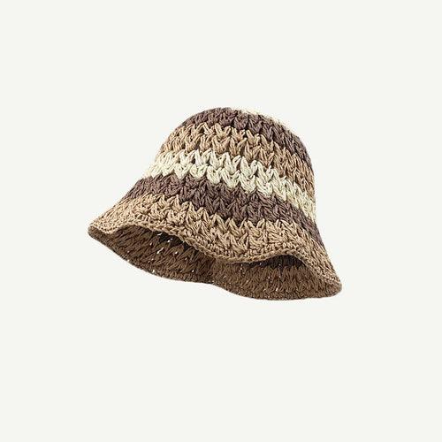 Handmade Crochet Striped Bucket Hat - Hatopia