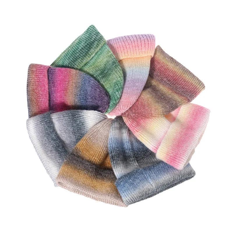 Gradient Rainbow Dye Beanies - Hatopia