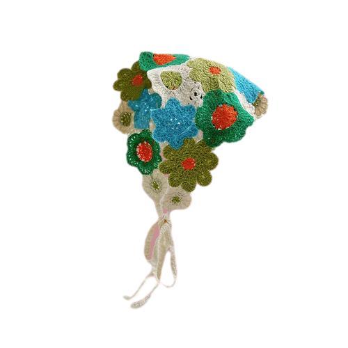 French Flower Knitted Head Cover - Hatopia